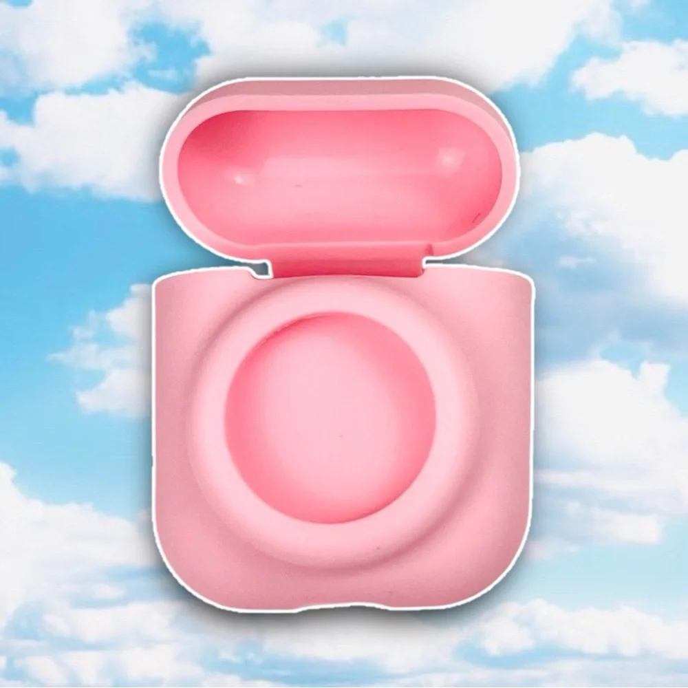 ❤️ NWT ENSPITO Apple AirPod Case + AirTag Holder Silicone Skin Pink Anti Loss